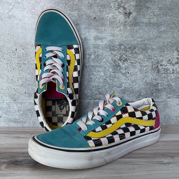 Multi color checkered Vans - Picture 1 of 12